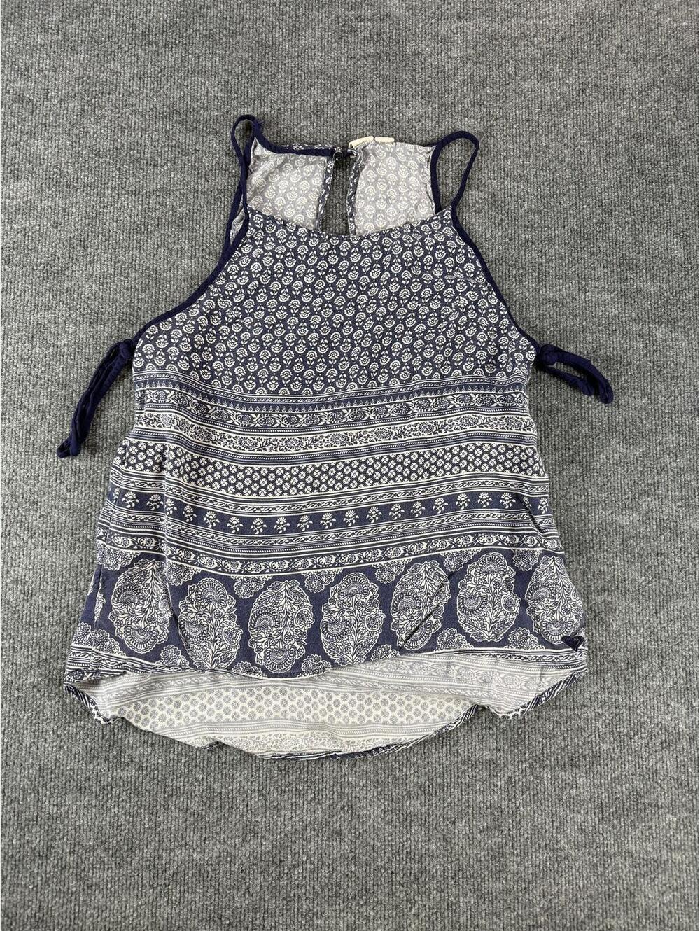 Roxy Women's Patterned Tank Top M Summer, Beach, Vacation, Spaghetti Strap, Y2K